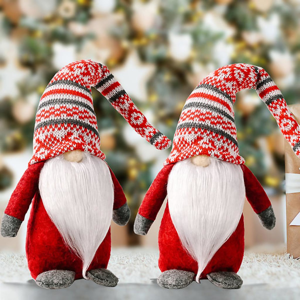 Holiday Gnome Håndlavet svensk Tomte Ornament Christmas Elf Ornament Gift
