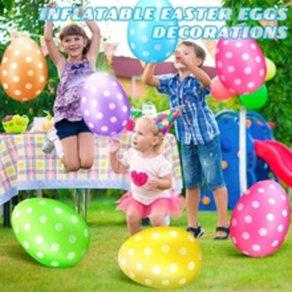 Inflatable Easter Eggs Easter Outdoor Yard Decoration (40 cm, 12 pieces)