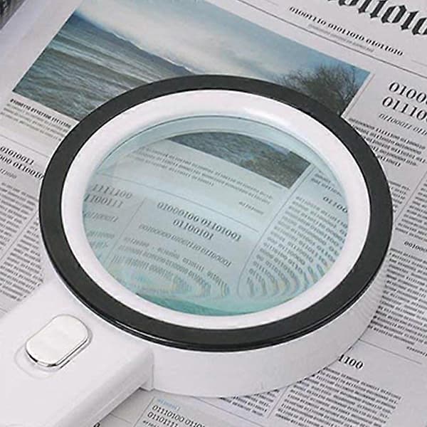 Magnifying Glass 20X, Large Magnifier with Light, LED Illuminated Handheld, Premium High Power Magnifier