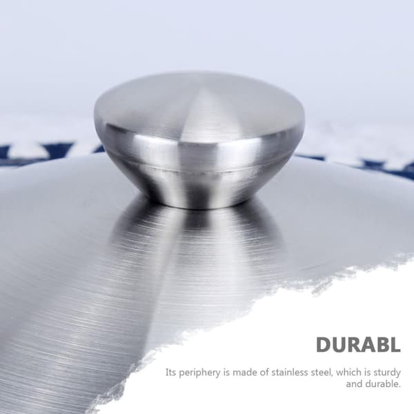 Thickened Stainless Steel Pot Lid with Comfortable Knob Handle, Robust Pan Lid