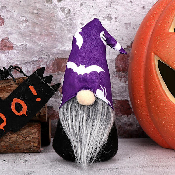 Halloween-nisse med flaggermus, spøkelse og hatt - Pynt til nyttår, bursdag, bryllup og fest