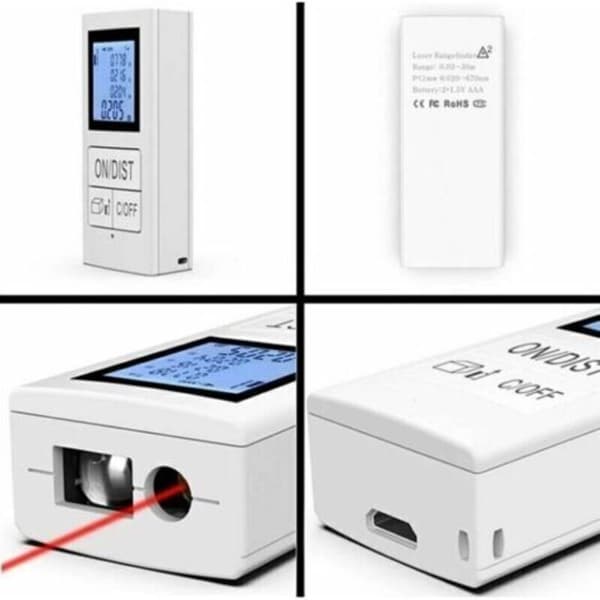 Portable Laser Rangefinder, Mini Rechargeable Digital Infrared Meter, Home Use Measuring Tool 25M, 1 pc