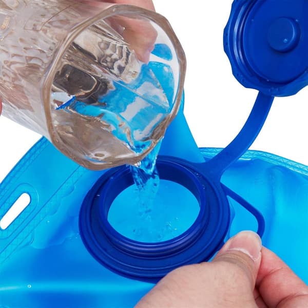 2-pack 2L Hydration Bladder - Leak-Proof Water Reservoir with Hose - Replacement Bladder for Hydration Backpack Hiking Cycling Running Blue blauw