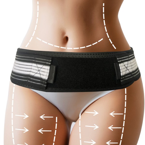 Postpartum Shapewear-bälte med bukrem för gravida kvinnor (och 109 cm) Vit Svart