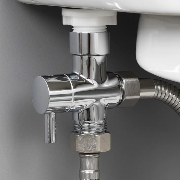 Håndholdt bidetslange rustfrit stål brusehoved 1/2 vandfordeler T-type adapter e-interface T-Adapter T-Adapter