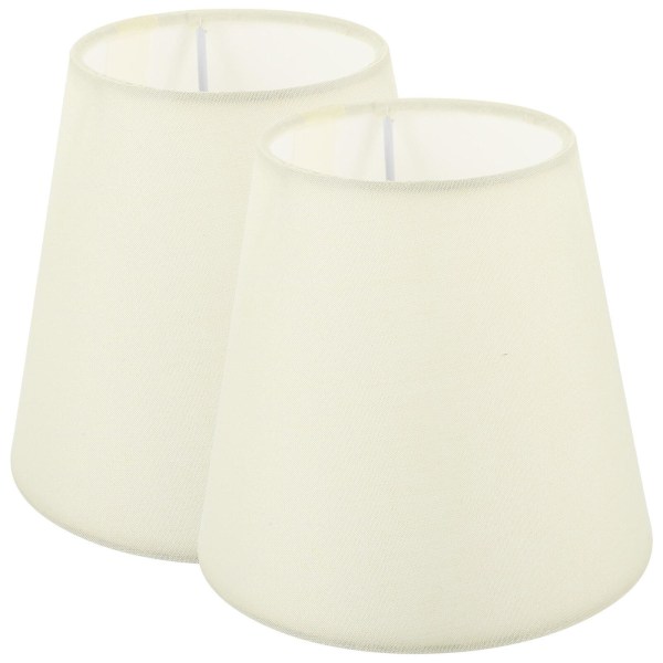 2 st Tyglampskärmar Chandelier Vägglampa Dammskydd Lamptillbehör Krämfärgad 14x14x13cm cream-colored 14x14x13cm