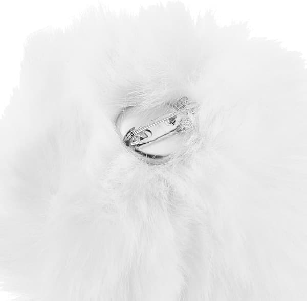 12 stk. fluffy pompom-kugler i imiteret pels til håndarbejde, hatte, sko, tørklæder, handsker, tasker