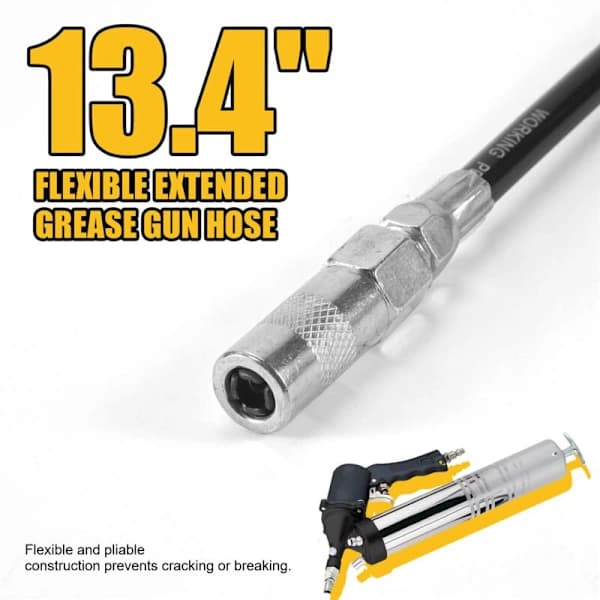 13.4 Inch Grease Hose Flexible Extension, 45 Inch, 1/8 Inch Thread