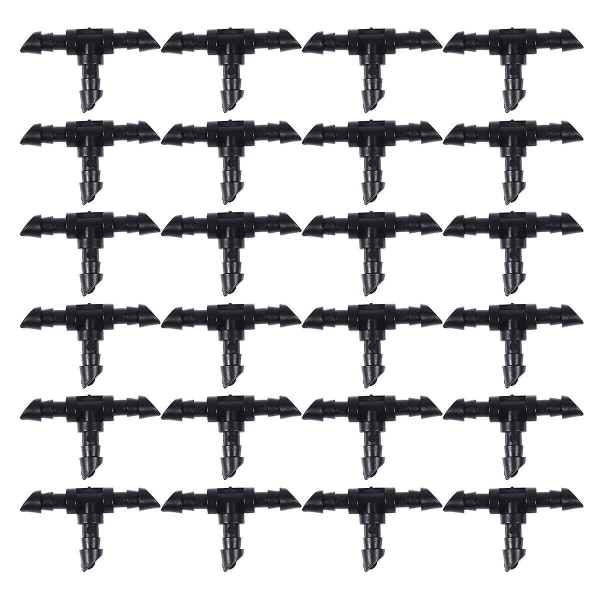 100 kpl Nurmikastelun liitäntäletkut Kastelujärjestelmä Vedenkastelu Kastelupääletkut Putkiliitäntä Black 3.5x2.3cm