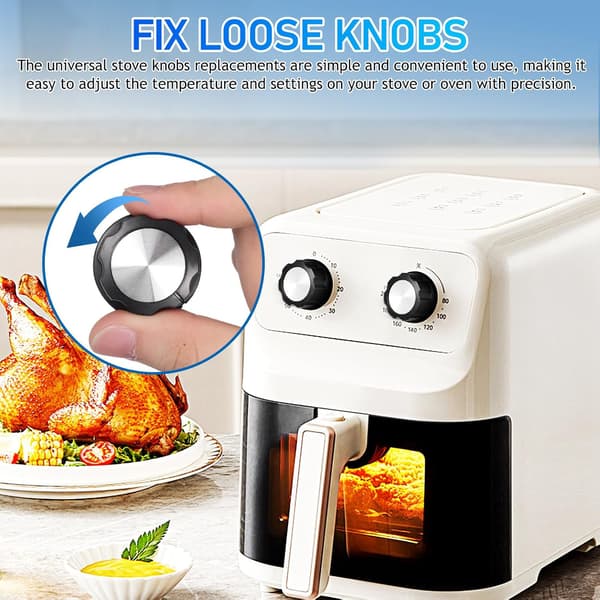 4pcs Universal Replacement Knobs for Gas Stove Burner Control Switch
