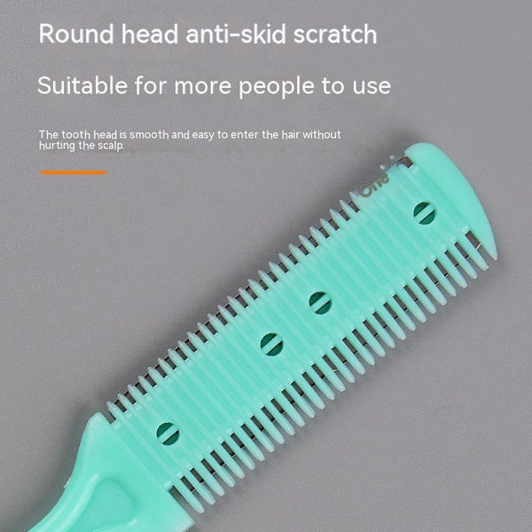 Saks med dobbeltsidet klipning med barberblade, barberkam, hårklipperkam, dobbeltkantede barberblade, slanke hårklip, klippeværktøj
