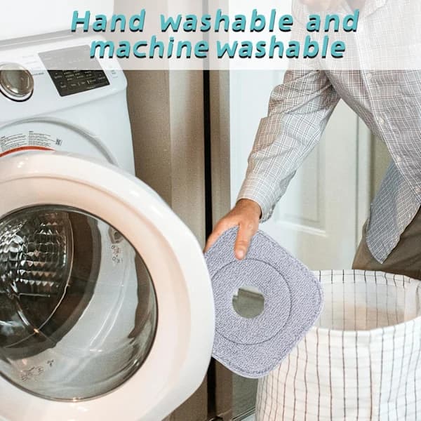 Universal Microfiber Mop Pads for Square Mop and Bucket - Washable and Reusable Replacement Covers for Floor Cleaning