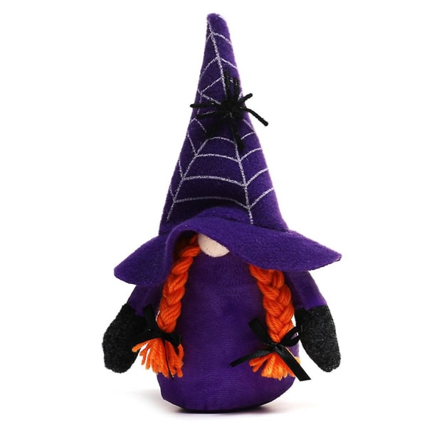 Halloween Gnome Spider Web Pehmo-nukke Käsintehty kääpiö Skandinavian Tomte PatsasPitokset