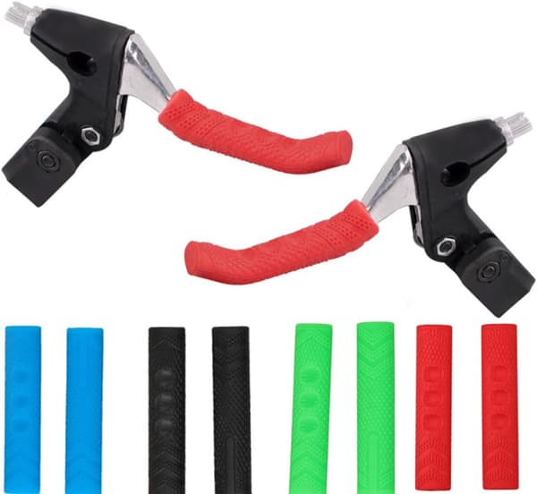 4 stk. silikone cykelbremsegrebsovertræk med slip-on design