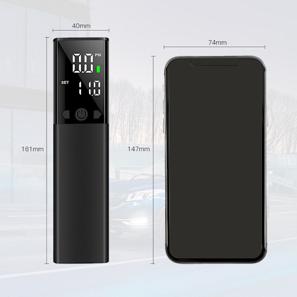 Elektrisk Bollpump, Bärbar Automatisk Luftpump Snabb Bolluppblåsning med Noggrann Tryckmätare och Digital LCD-Skärm