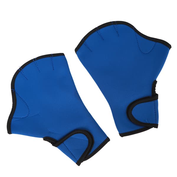 Svømmehandsker Webbed Prevent Slip Fingerløse neopren vandhandsker til vandmodstandstræning Blå M