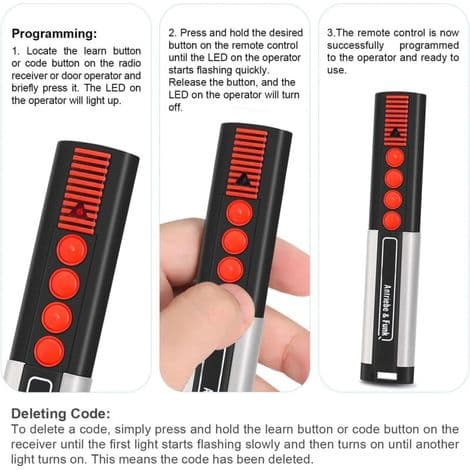 868 MHz remote control for garage doors, 3 pieces, compatible with TX03-868-4 4020V000 remote control, 4 channels