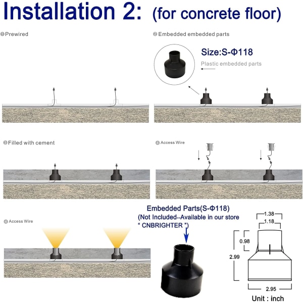 LED In-Ground Well Lights Anti-Glare, 1W 12V-24V DC, IP67 Vattentät Infälld Lampa, Begravd Underjordisk Utomhuslandskapsbelysning