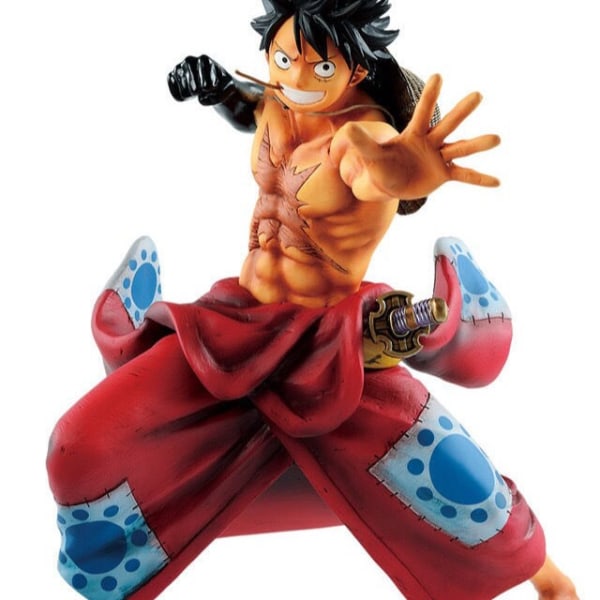 Anime One Piece Figur Luffy Wano Country Monkey D Luffy Action Figur Kimono Luffy Wano Country Armed Color, PVC Collectible Figu