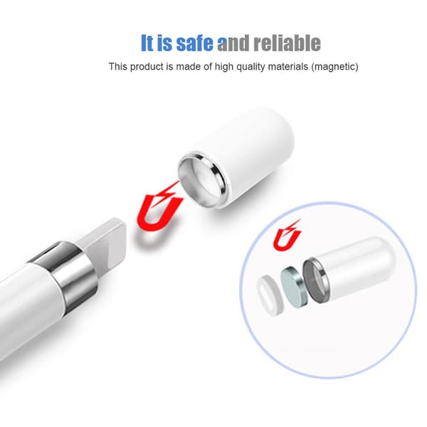 For iPad ABS Pen Cap Replacement White Stylus Protective Cover for Tablet