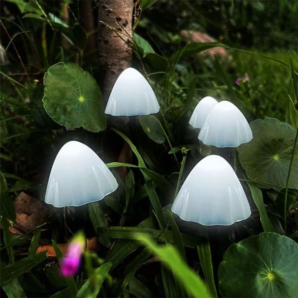 12-LED solcellelamper sopp utendørsbelysning lamper hagedekorasjon varmhvit LED hagelampe
