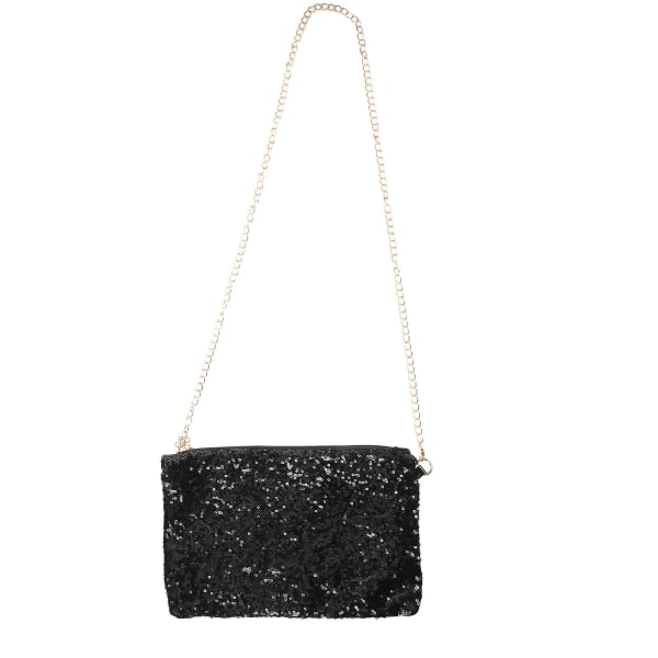 Skuldervesker Kvinner Crossbody Wristlet Kveldsveske Sekvens Clutch Veske Lommebok Vesker Svart KveldsveskeSvart Black