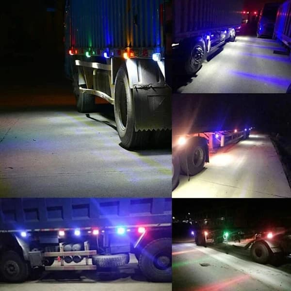 Truck Tail Light Replacement with Yellow LED Marker Light, Waterproof DC 12V LED Tail Lights Ensure High Brightness and Easy Installation for...