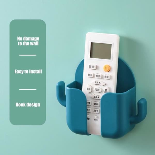 FÖRVARINGSBOX - FÖRVARINGSBRICKA 1 Set Plug Organizer Väggmonterad Stansfri ABS Universal stil-Mörkgrön5