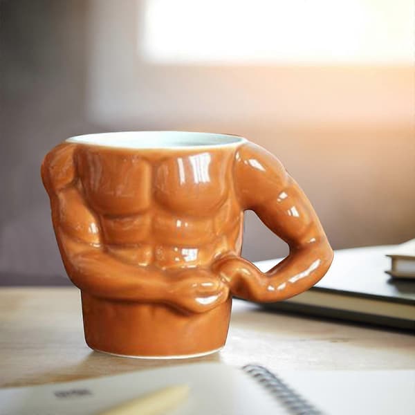 Muskelkopp Keramisk Mugg Vattenkopp Kaffekopp Keramisk Kopp Stor Kapacitet Kopp