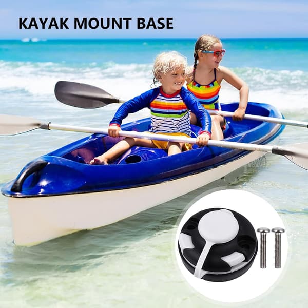Multifunctional Kayak Round Mounting Base with Screws, Universal Kayak Boat Rod Holder Base