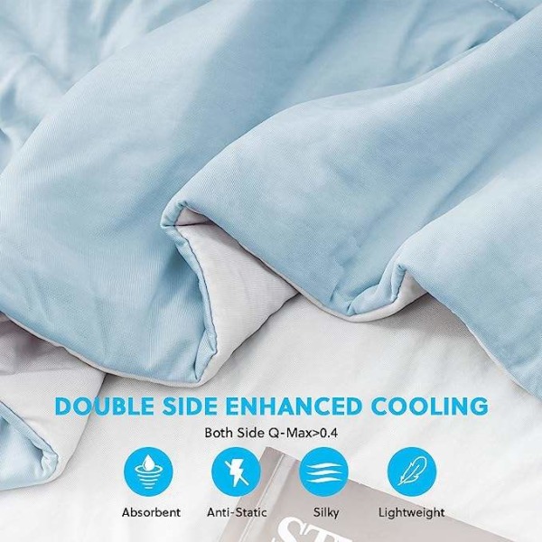 Storlek 78" x 59" Blå) Kylfiltar för varma sovande sommar med dubbelsidig  kyla, svalkande täcke, täcke, F b78c | Fyndiq