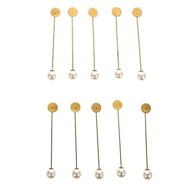 10 kpl Miesten Neuletakki Crystal-Soljet, Timantti-Soljet, Helmi-Päätikku, Rintaneulat, Boutonniere-Neulat, Helmi-Rintaneula 0.9X0.9X7.4CM