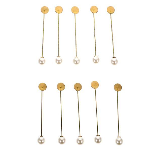 10 kpl Miesten Neuletakki Crystal-Soljet, Timantti-Soljet, Helmi-Päätikku, Rintaneulat, Boutonniere-Neulat, Helmi-Rintaneula 0.9X0.9X7.4CM 0.9X0.9X7.4CM