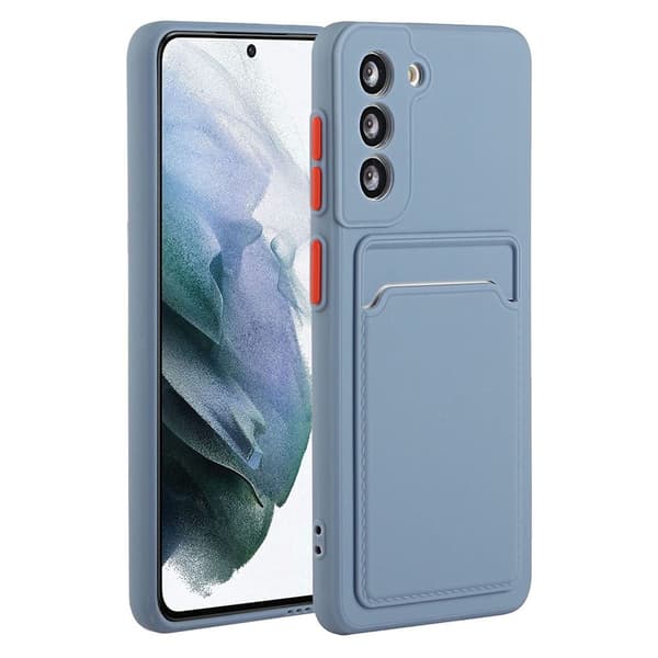 Samsung Galaxy S23 Plus skal med korthållare - Silver/Grå Silvergrå silver