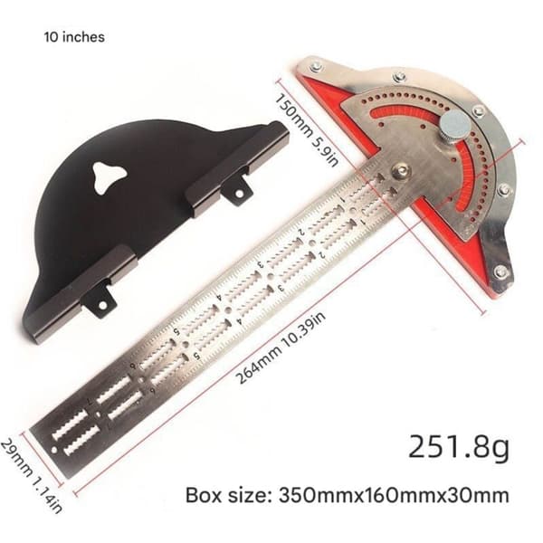 Carpenter's Marking Tool - Silver 1 Precision Marking in a Single Adjustable Angle Gauge Versatile Carpenter's Square, Joint Angle