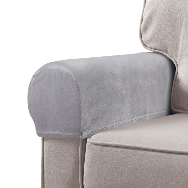 2 kpl Universal sohvan käsinojan suojat Elastiset käsinojan suojat sohvan käsinojan suojukset harmaa Grey