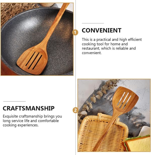 Træspatel, non-stick design og nem at rengøre