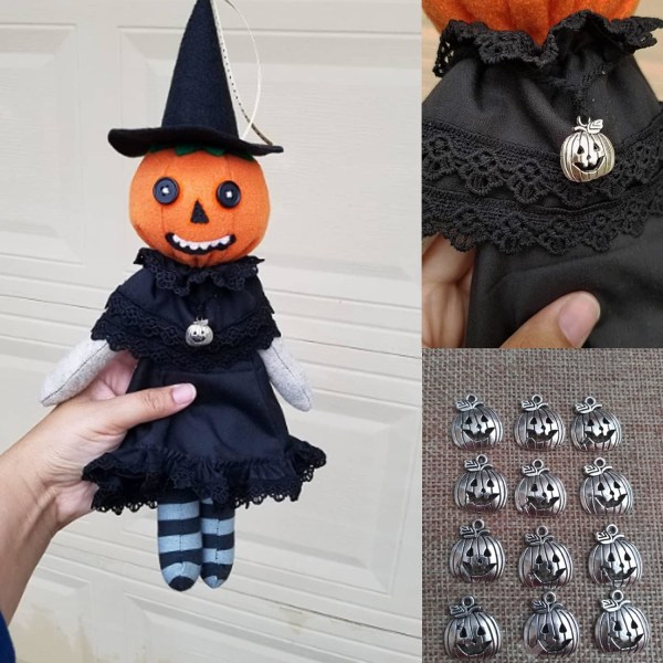 60 STK Vintage legering anheng Halloween gresskar sjarm anheng for smykker å lage Halskjeder Armbånd øredobber DIY håndverk