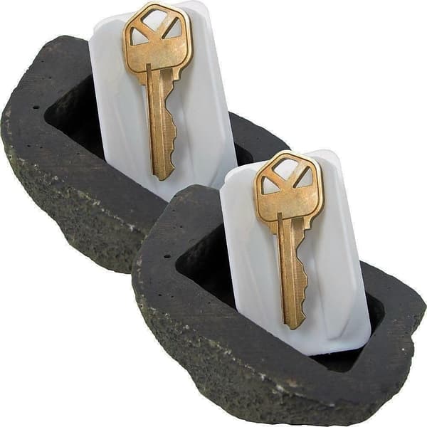 Outdoor Key Box Waterproof Secret Storage Box for Keys Valuables Two-Pack
