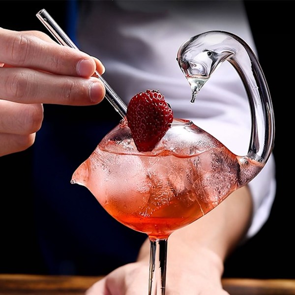 Cocktailglas - Svan Glas 17 cl Kreativa Dricksglas Bröllopspresent för Juice, Martini, tequila, margarita
