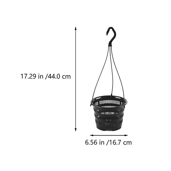 5 Set Inomhus Hängande Planteringskrukor Hängande Växtkruka Vägg Hängande Blomkruka Staket Hängande Krukor Svart 16.7 Black 16.7X44CM