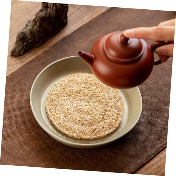 Durable Loofah Coasters Insulated Cup Mats Non-Slip Coasters for Kitchen