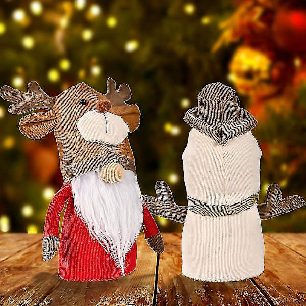 23 Cm Jule-Nisse Plys Knittet Julemand Dukke, Gonk Dværg Elf Figurer Bordpynt, Husholdning Hjem Ansigtsløse Dukker Gavepynt, Jul