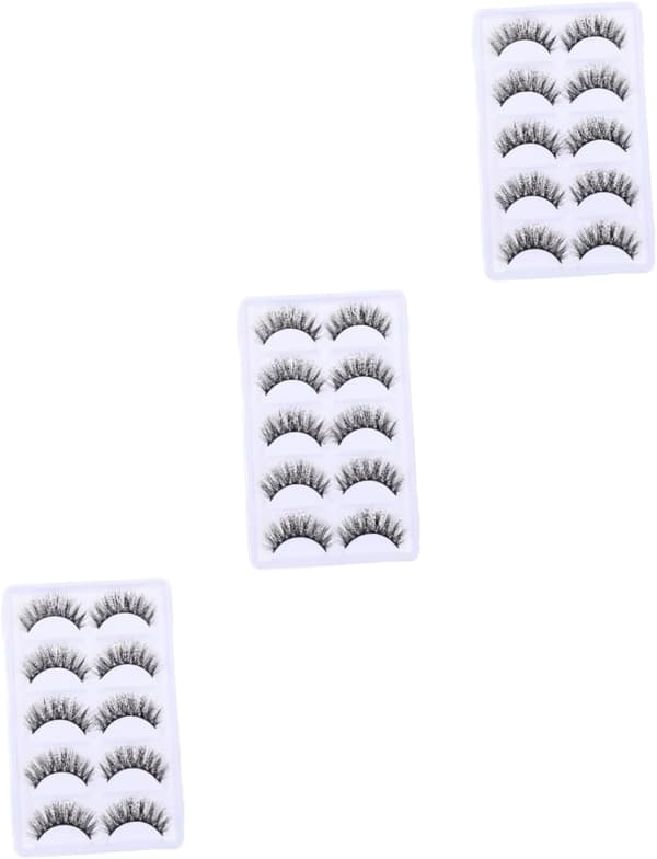 15 Pairs Dense Eyelashes Simulation Eyelash Strip for Daily Use