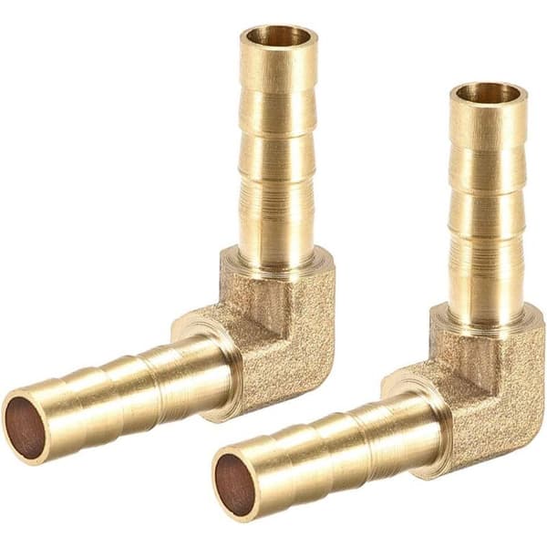 2pcs Barbed Brass Hose Fitting 6mm 90 Degree Elbow Pipe