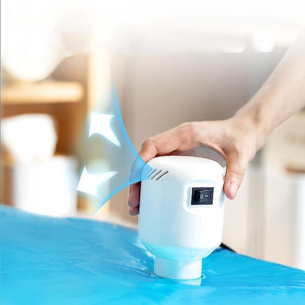 Hemma Vakuumpump Elektrisk Pump Reskläder Förvaringsväska Elektrisk Tätningsmaskin Vit