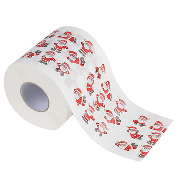 Julgrans-Toalettpapper - Rolig Jultomte-Toalettpappersrulle för Badrum, Fest, Julgran