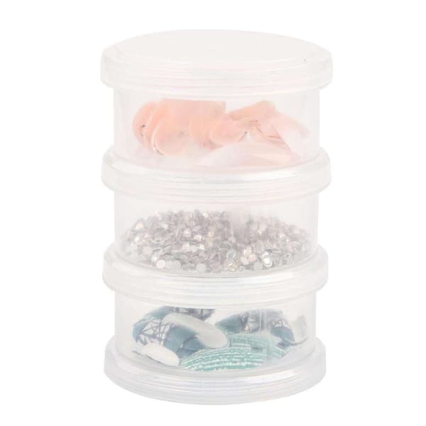 3-pack stapelbara burkar, förvaringsburkar - Transparent transparent