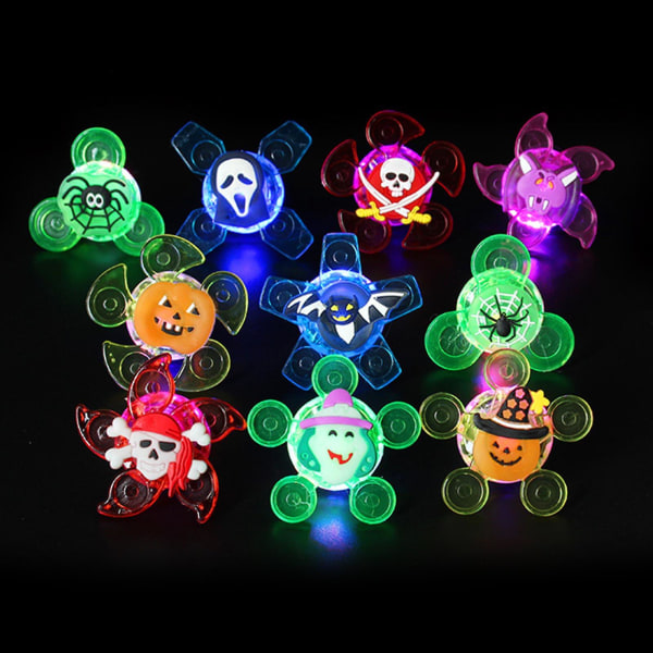 Kids Party Prop Ring LED Smycken Fingertop Toy Spinner Barn Halloween presenter