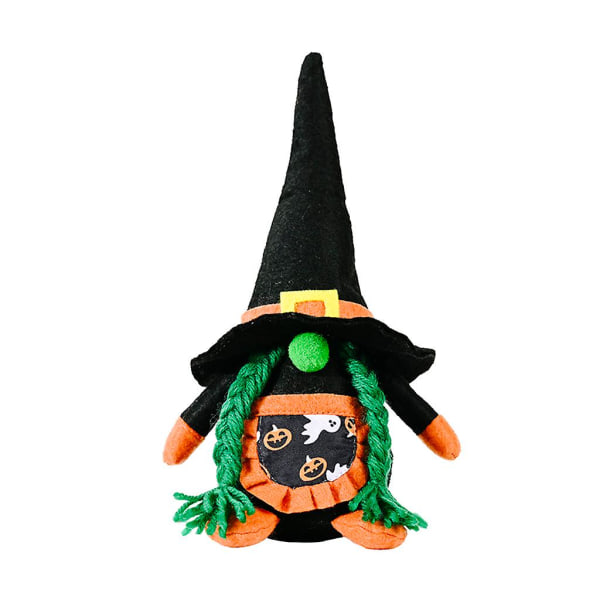 Halloween Gnome Wizard Græskar Tomte Nisse Svensk Elf Dværg Hjem Farmhouse Køkken Indretning Hylde Dækket Bakke OrnamentB